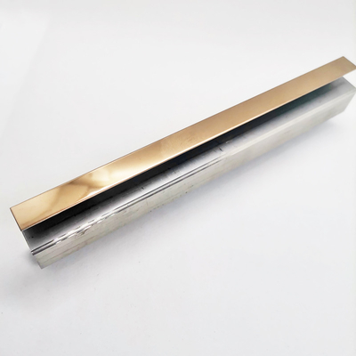 304 Custom Champaign Gold Brushed Stainless Steel Trim Silver Black Color U Channel Tile Trim Strip
