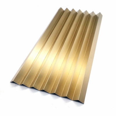 304 Custom Rose Gold Bronze Color Vibration Brushed Finishing Surface 316L Stainless Steel Tile Trim For Wall Cladding Interior Decoration