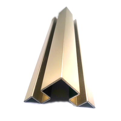 Zr Brass Color Stainless Steel Tile Trim Corner Trim For Interior Decoration