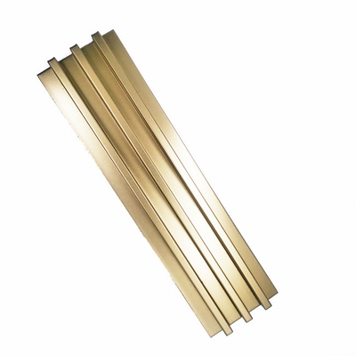 304 Custom Beadblasting Champaign Gold Color Mirror Brushed Stainless Steel Trim For Elevator Wall
