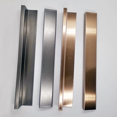 Multiple Shapes Stainless Steel Tile Edge Trim Corner Strip Profile Modern Style Metal Corner Profiles