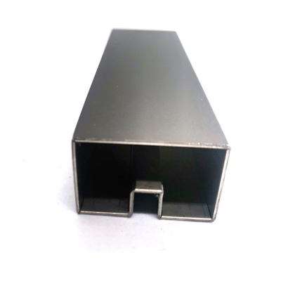 Bead Blasted Black Color Stainless Steel Trim Strip For Glass Partiton