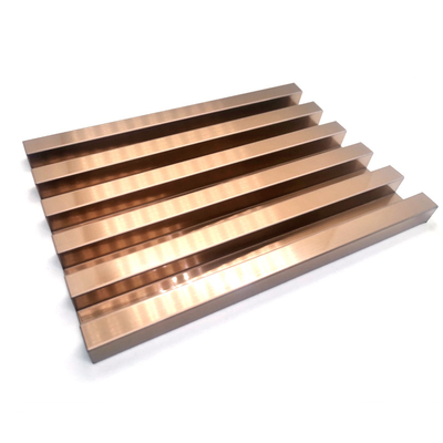 304 Custom Rose Gold Bronze Color Vibration Brushed Finishing Surface 316L Stainless Steel Tile Trim For Wall Cladding Interior Decoration