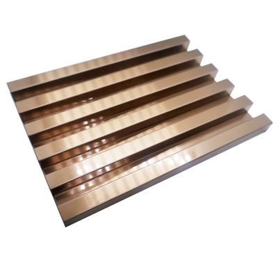 304 Custom Beadblasting Rose Gold Color Mirror Brushed Stainless Steel Edge Trim For Wall Cladding
