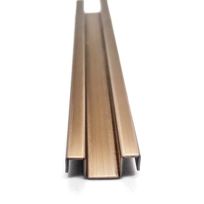 PVD Coating 201 304 Stainless Steel Trim Strips Hairline Finish