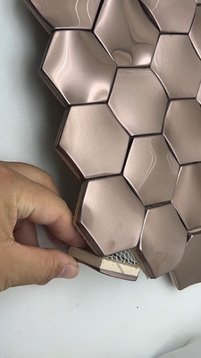 Sus 304 Color Stainless Steel Sheet Hexagonal size Thickness 0.8mm Customized