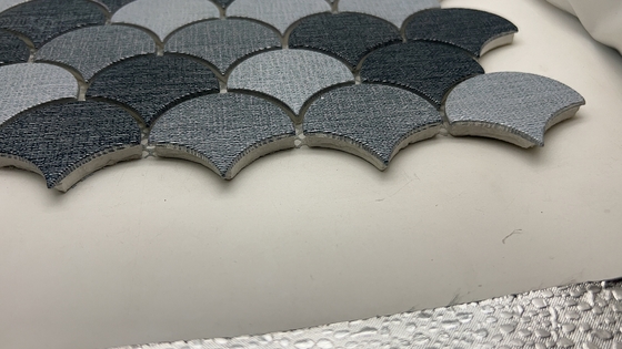 Black And Brass Waterjet Mosaic porcelain mosaic tile for swimming pool decoration
