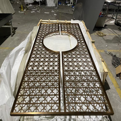 304 201 Metal Hairline Surface Gold Stainless Steel Screen Living Room Partition