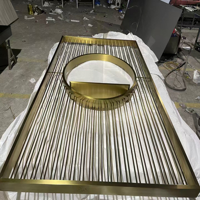 Factory Color Gold Antique Rose Gold Hairline Brushed Classical 304 Stainless Steel Screen Partition Room Dividers