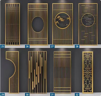 İyi bir fiyat. Özel Tasarım 304 Metal Paslanmaz Çelik Salon Giriş Foyer Ekran Bölme Dekorasyon için çevrimiçi