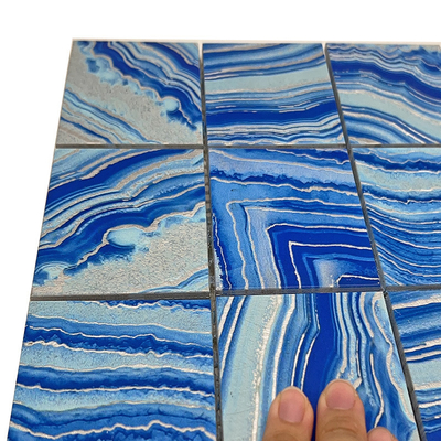 Modern Bule Wave New Style Metal Stainless Steel Decoration Mosaic Tile For Balcony Floor For Living Room Application