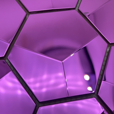Hexagon Shape Mosaic Tiles Violet  Color Wall Kitchen Backsplash Stainless Steel Metal Mosaic Tiles