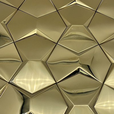 3D Three-Dimensional Metal Stainless Steel Mosaic Tile KTV Club Bar Entrance TV Background Wall Convex