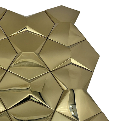 3D Three-Dimensional Metal Stainless Steel Mosaic Tile KTV Club Bar Entrance TV Background Wall Convex