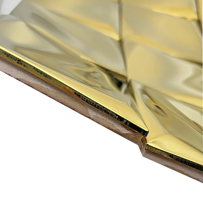 300*300 3D Bread Titanium Mirror 304 201 Stainless Steel Decorative Bar Home Hotel Mosaic Ceramic Tile