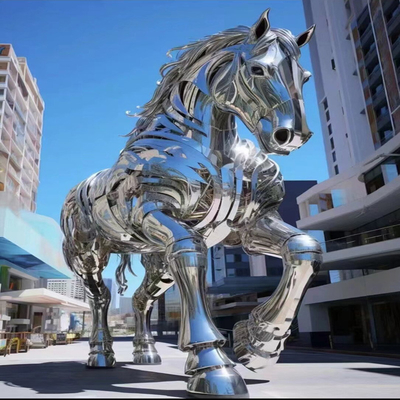 Custom Sample Animal Elephant Rockery Moon 304 Painted Baking Varnish Sculpt 3D Mirror Polishing 316L Stainless Steel Sculpture In Resort