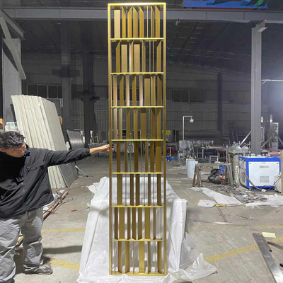 304 Gold PVD Coating Popular Design Home Interior Hotel Decorative Room Divider Modern Partition