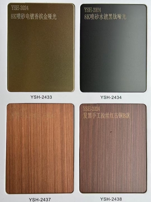 0.3 To 3Mm Thickness Color Stainless Steel Sheet Sample Book For Decoration
