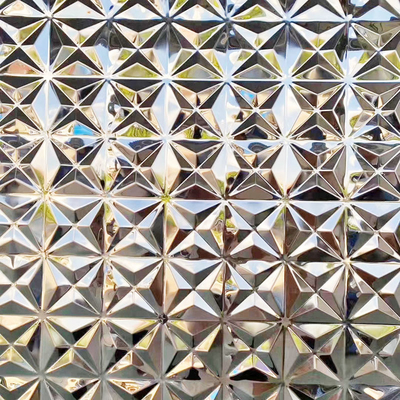 Customized Free Design Stainless Steel Mosaic Tiles For Golden Front Desk Mosaic Stainless Steel Project