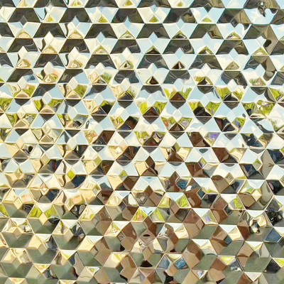 Customized Free Design Stainless Steel Mosaic Tiles For Golden Front Desk Mosaic Stainless Steel Project