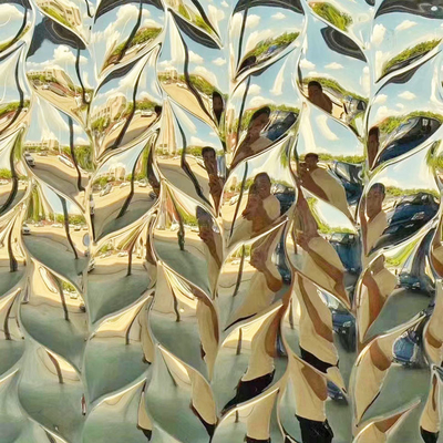 Customized Free Design Stainless Steel Mosaic Tiles For Golden Front Desk Mosaic Stainless Steel Project