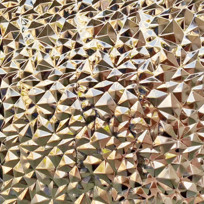 Customized Free Design Stainless Steel Mosaic Tiles For Golden Front Desk Mosaic Stainless Steel Project