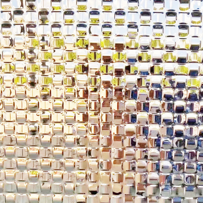 Customized Free Design Stainless Steel Mosaic Tiles For Golden Front Desk Mosaic Stainless Steel Project