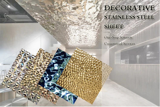 MIRROR WITH EMBOSSING 300 SERIES 400 SERIES 200 SERIES FOR ELEVATOR / ARCHITECTURE