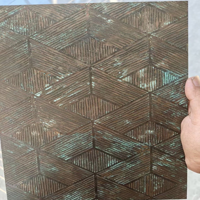 304 Brass Bronze Nano Copper Painted Ss Panel Hand Hammer Finish Colored Stainless Steel Sheets
