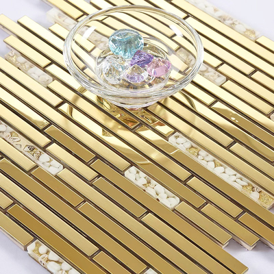 Mixed Color Stainless Steel Mosaic Tile for Wall Decoration