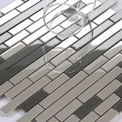 Mixed Color Stainless Steel Mosaic Tile for Wall Decoration