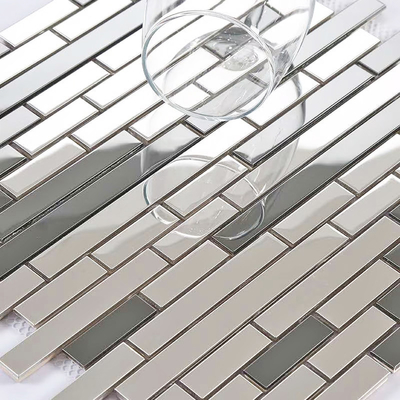 Mixed Color Stainless Steel Mosaic Tile for Wall Decoration