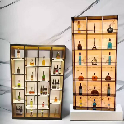 304 Customized Stainless Steel Wine Cabinet Display Cabinet With Led