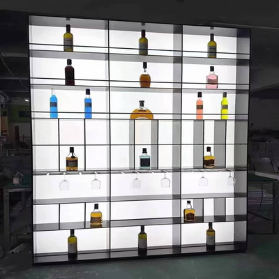 304 Customized Stainless Steel Wine Cabinet Display Cabinet With Led