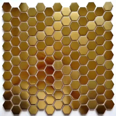 Mirror Stainless Steel Mosaic Tiles  Interior Decoration Projects