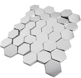 Concave Convex Design Metal Stainless Steel Mosaic Club Hotel Indoor Decoration