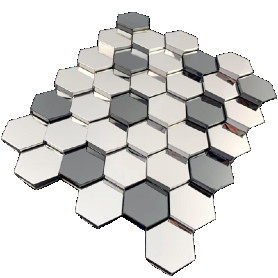 Concave Convex Design Metal Stainless Steel Mosaic Club Hotel Indoor Decoration