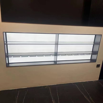 Customized Metal Stainless Steel Black Gold Living Room Display Cabinet Bookshelf