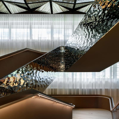 4X8ft Gold Colored Stainless Steel Sheet Silver Mirror Polished Waved Metal Sheet For Hotel