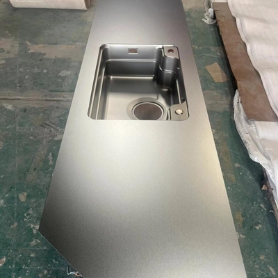 Food Grade 304 Sliver Sandblast Surface Anti-scratch Stainless Steel Sheet Cabinets Tabletop For Kitchen
