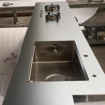 Food Grade 304 Sliver Sandblast Surface Anti-scratch Stainless Steel Sheet Cabinets Tabletop For Kitchen