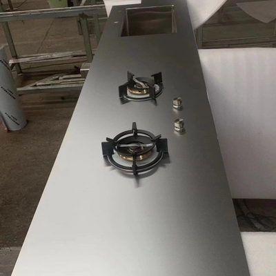 Food Grade 304 Sliver Sandblast Surface Anti-scratch Stainless Steel Sheet Cabinets Tabletop For Kitchen