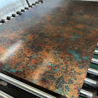 STAINLESS STEEL SHEET RETRO DECORATION STYLE 304 STAINLESS STEEL RED COPPER COLOR STOCK PREFERENTIAL PRICE HOTEL DECORATION