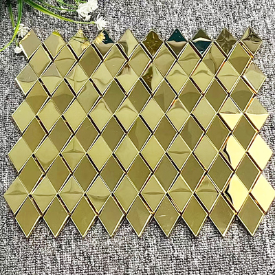 Metal Mosaic Tile Sheets Mirror Stainless Steel For Elegant Decor