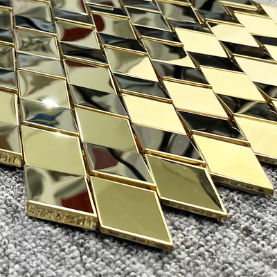 Metal Mosaic Tile Sheets Mirror Stainless Steel For Elegant Decor