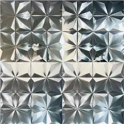 CUSTOMIZED PVD STAINLESS STEEL MOSAIC PATTERNS FOR INTERIOR DECORATION MATERIALS ARE AVAILABLE IN VARIOUS COLORS