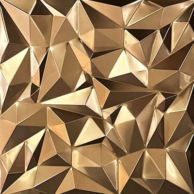 Stainless Steel Mosaic Tiles for Wall Decoration 300x300mm Mirror Large Grain Stereo Background Brick Mosaic
