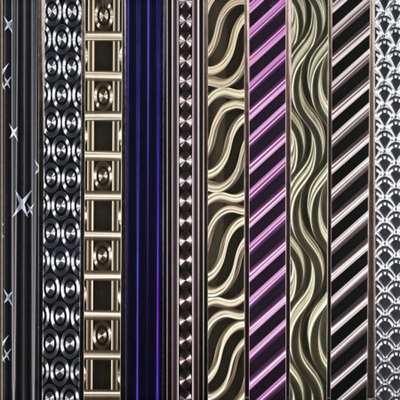 Colored Stainless Steel Etched Sheet For Elevators And Government Project Decoration