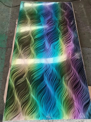 Colored Stainless Steel Etched Sheet For Elevators And Government Project Decoration