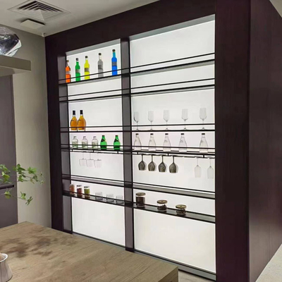 Sus304 201 316 High End Customization  Wine Cabinet Display Specialty Stores With LED